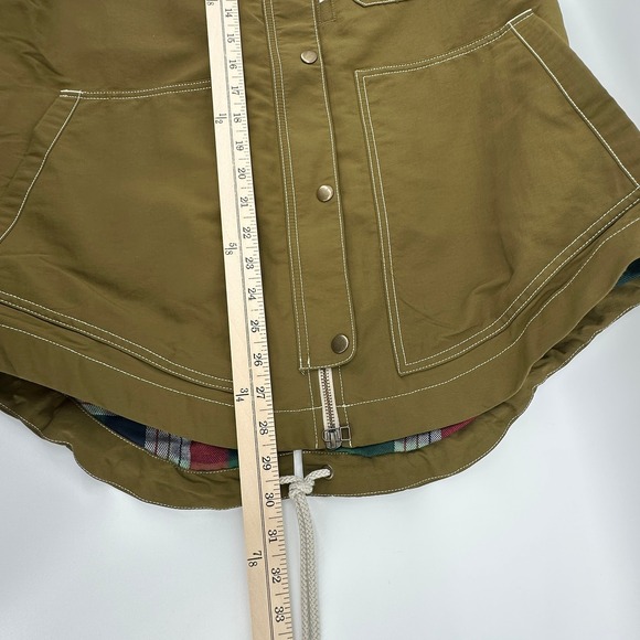TOAD&CO(NEW!) Women M Forester Pass Parka Jacket Olive Green Plaid Lined Hooded - Picture 16 of 16